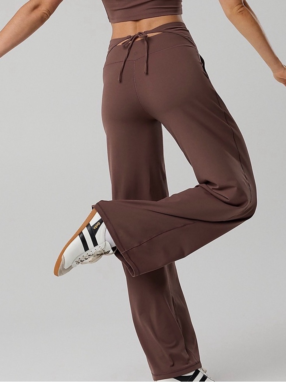 OFFLINE by aerie real me xtra high waisted tie back trouser in “relic”